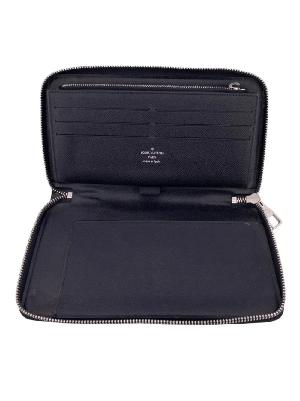 Louis Vuitton Zippy Organizer Damier Graphite Illustre Wallet Zip Around Black